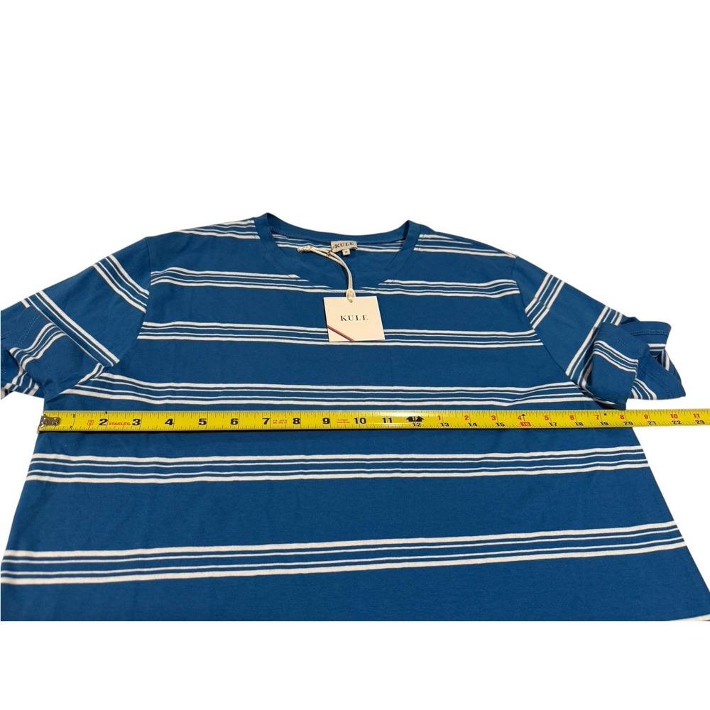 Kule The Modern Tee Women’s M White & Blue Striped Short Sleeve Casual Preppy - Picture 4 of 12